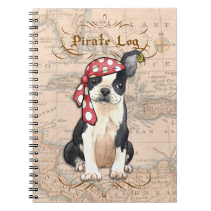 Boston Terrierpirat Anteckningsbok