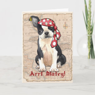 Boston Terrierpirat Kort