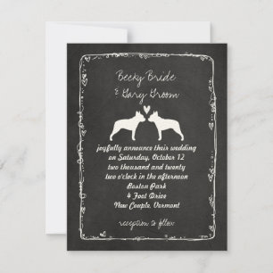 Boston Terriers Bröllopsannons Inbjudningar