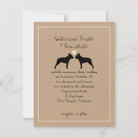 Boston Terriers Bröllopsinbjudan