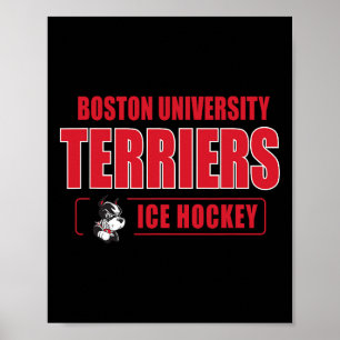 Boston Terriers Icon Script Ishockey - Neutral B Poster