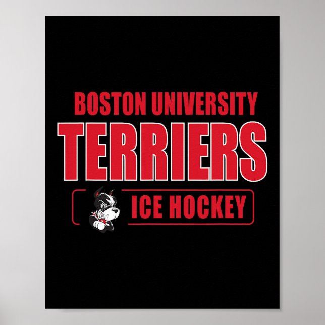 Boston Terriers Icon Script Ishockey - Neutral B Poster (Framsidan)