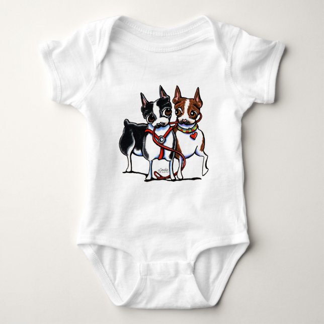 Boston Terriers Leaschade T-shirt (Framsida)