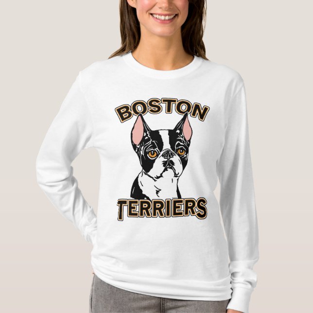 Boston Terriers Mascot T Shirt (Framsida)