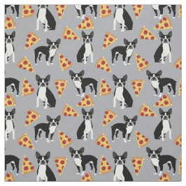 Boston Terriers Pizza-tyg Tyg