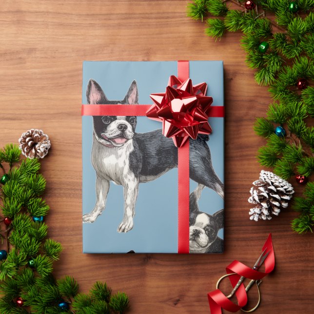 Boston Terriers Presentpapper (Julgåva)