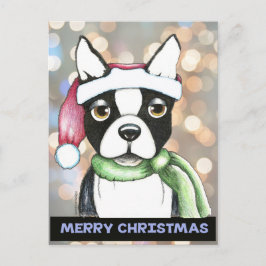 Boston TerrierSanta vykort