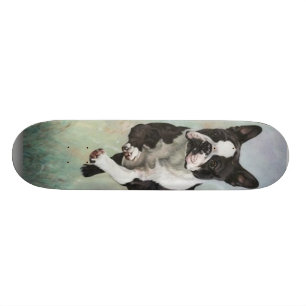 Boston TerrierSkateboard Old School Skateboard Bräda 18 Cm
