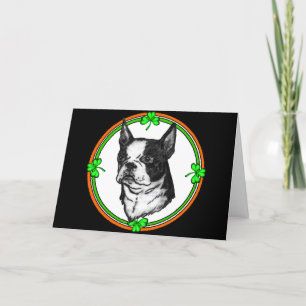 Boston TerrierSt. Pattys Kort