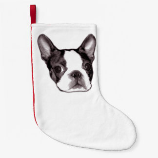 Boston Terrierstrumpa Liten Julstrumpa