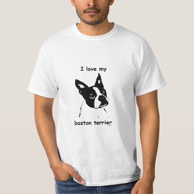 Boston TerrierT-tröja T-shirt (Framsida)
