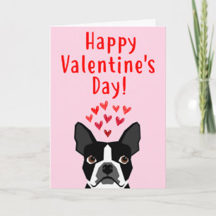 Boston Terriervalentin kort för dag