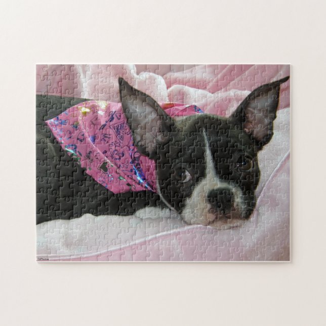 Boston Terriervalp Pussel (Horisontell)