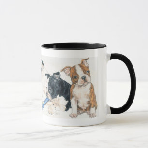 Boston Terriervalpar Mugg