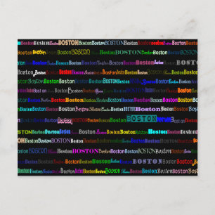 Boston Text Design I vykort