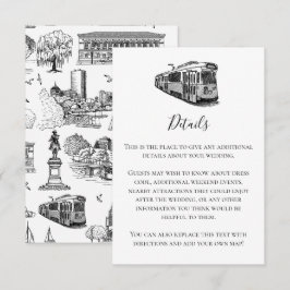 Boston Toile (årsjubileums utg.) Svart/Vit Anteckningskort