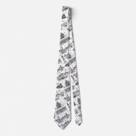 Boston Toile (årsjubileums utg.) Svart/Vit Slips