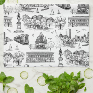 Boston Toile (årsjubileumsutgåva) svart/vit Kökshandduk