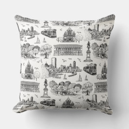 Boston Toile (årsjubileumsutgåva) Svart/Vit Kudde
