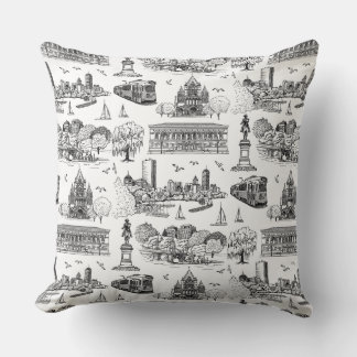 Boston Toile (årsjubileumsutgåva) Svart/Vit Kudde