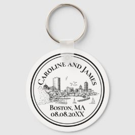 Boston Toile (årsjubileumsutgåva) Svart/Vit Nyckelring