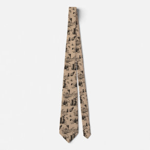 Boston Toile Black och Tan Neck Tie Slips