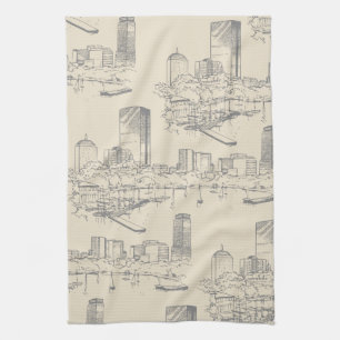 Boston Toile kökshandduk