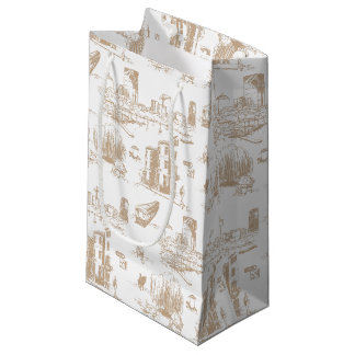 Boston Toile Tan and White
