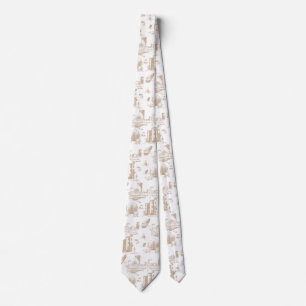 Boston Toile Tan and White Slips