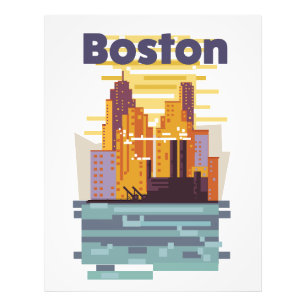 Boston Travel-affisch Fototryck