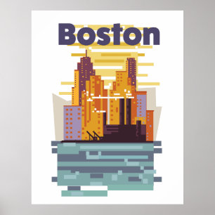 Boston Travel-affisch Poster