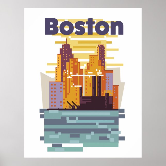 Boston Travel-affisch Poster (Framsidan)