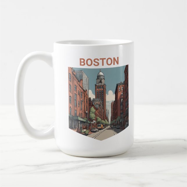Boston Traveler A underbar Gift Idea Kaffemugg (Vänster)