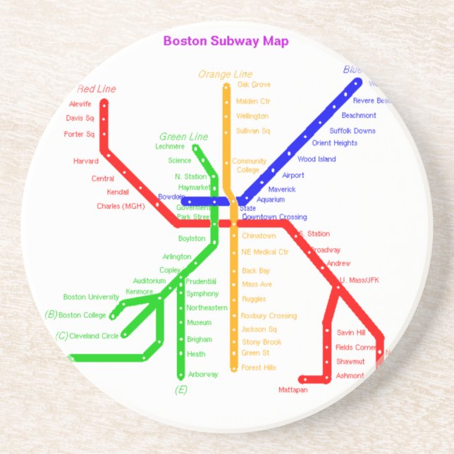 Boston-tunnelbanan Underlägg (Framsidan)