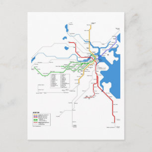 Boston tunnelbanan vykort