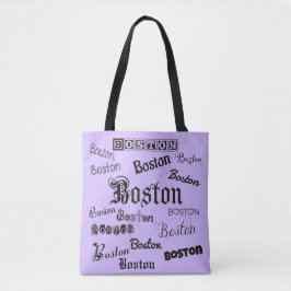 Boston Typsnitt på Lavender Tygkasse