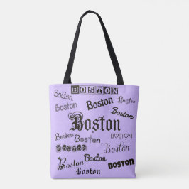 Boston Typsnitt på Lavender Tygkasse