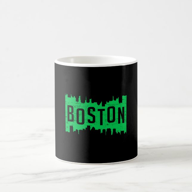 Boston USA City Cityscape Skyline Funny Gift Idea Kaffemugg (Center)