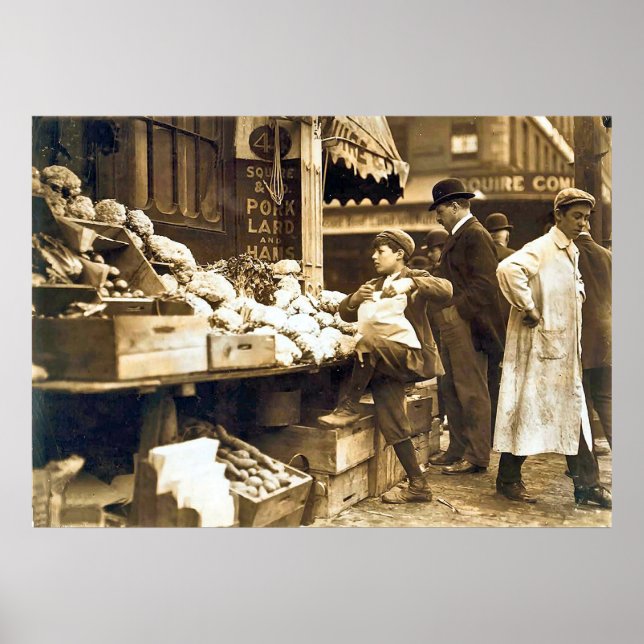 Boston Vegetable Sellers - Tidigt 1900-talet Poster (Framsidan)