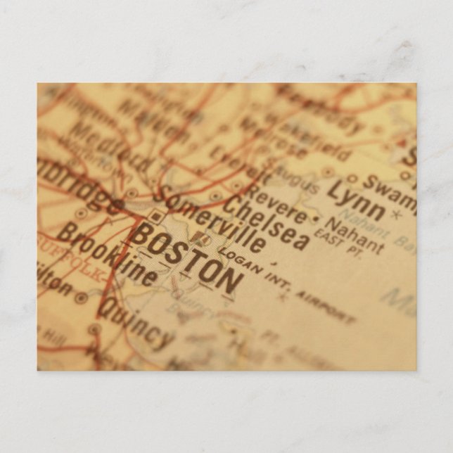 BOSTON VINTAGE KARTA VYKORT (Framsida)