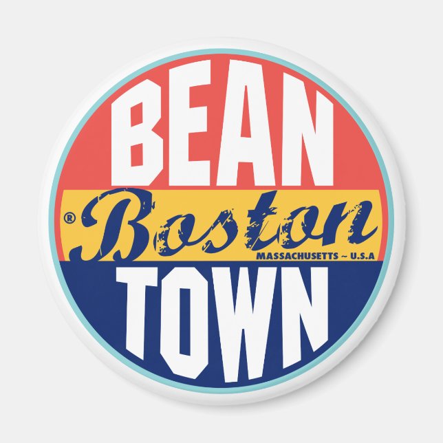Boston Vintage Label Magnet (Framsidan)