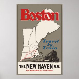 Boston Vintage resor Poster