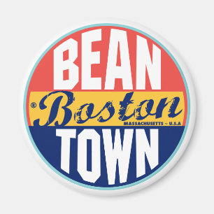 Boston vintageetikett magnet