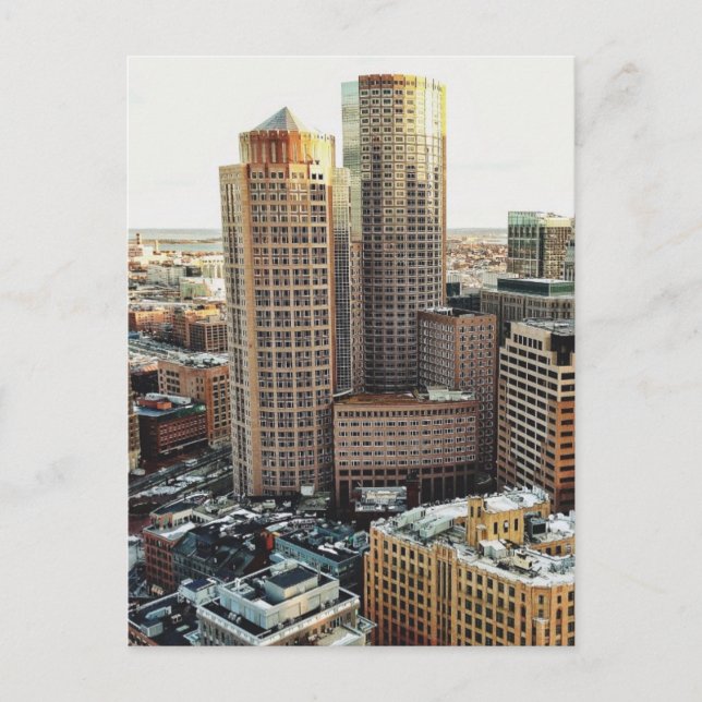 Boston-vy Vykort (Framsida)