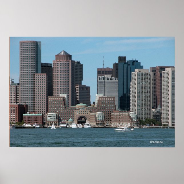 Boston Waterfront Inbjudan Poster (Framsidan)