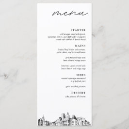 Boston Wedding Reception Dinner Menu Meny