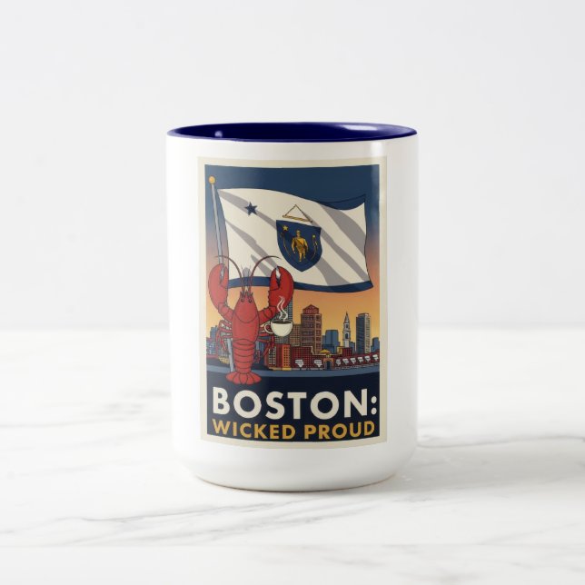 Boston Wicked Proud Två-Tonad Mugg (Center)