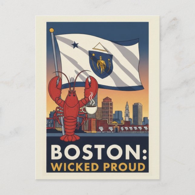 Boston Wicked Proud Vykort (Framsida)