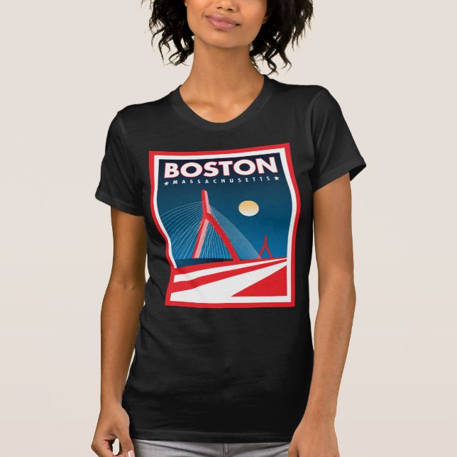Boston Zakim överbryggar Tee Shirt (Framsida)