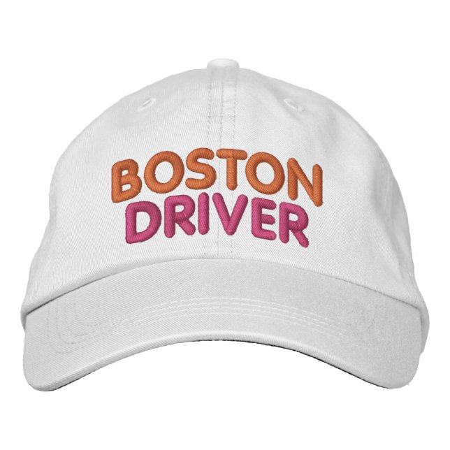 Bostonförare Broderad Hatt Keps (Framsida)